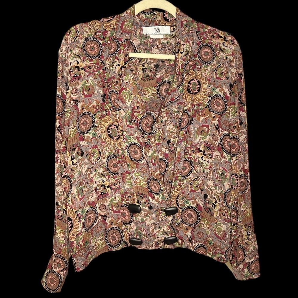 Vintage Multicolored Patterned Blouse